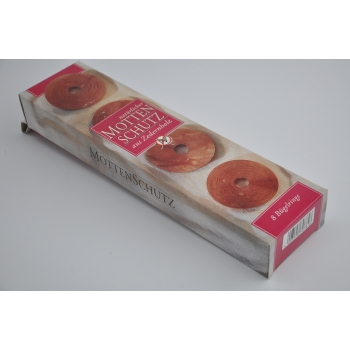 Antymolowe duże okrągłe zawieszki cedrowe 8 szt